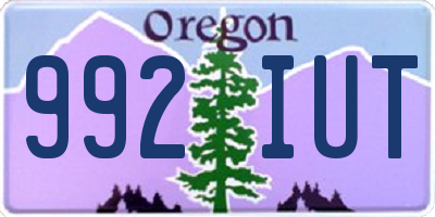 OR license plate 992IUT