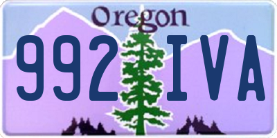 OR license plate 992IVA