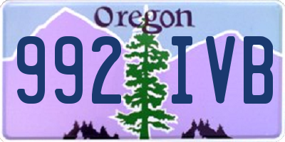 OR license plate 992IVB