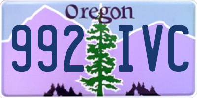 OR license plate 992IVC