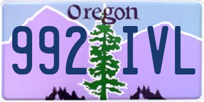 OR license plate 992IVL