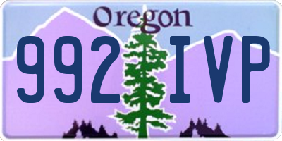 OR license plate 992IVP