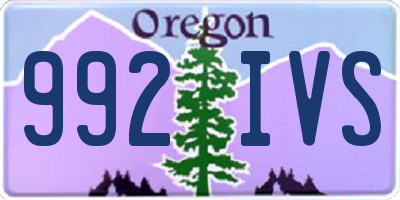 OR license plate 992IVS