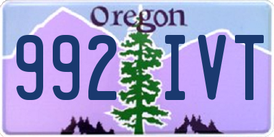 OR license plate 992IVT