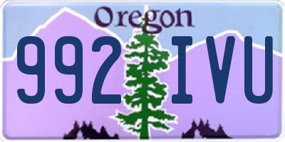 OR license plate 992IVU