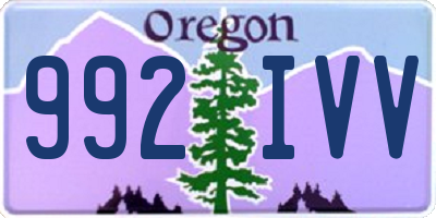 OR license plate 992IVV
