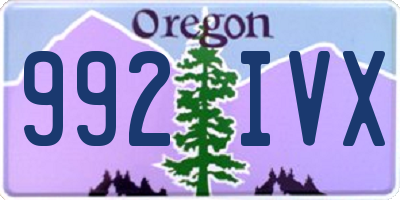 OR license plate 992IVX