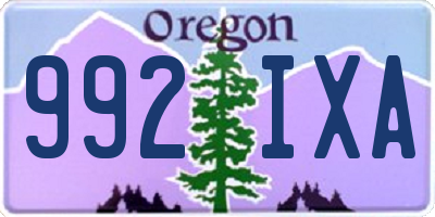OR license plate 992IXA