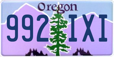 OR license plate 992IXI