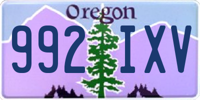 OR license plate 992IXV