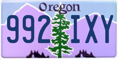 OR license plate 992IXY