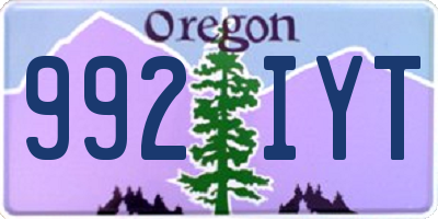 OR license plate 992IYT