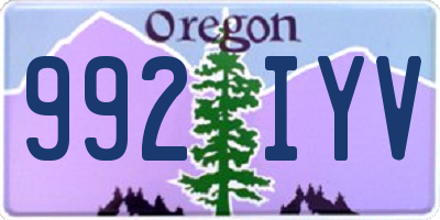 OR license plate 992IYV