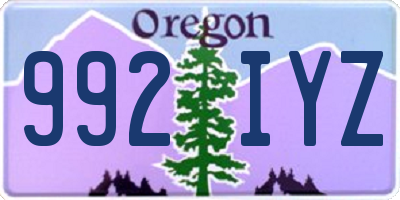 OR license plate 992IYZ