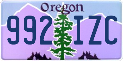OR license plate 992IZC