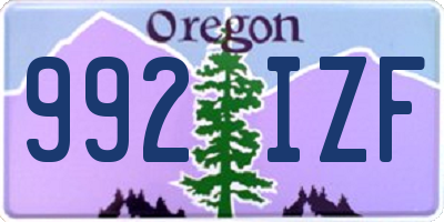 OR license plate 992IZF