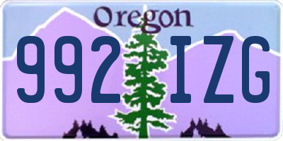 OR license plate 992IZG