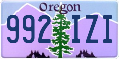 OR license plate 992IZI