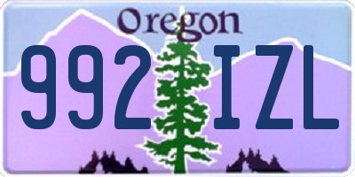 OR license plate 992IZL