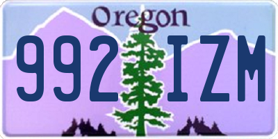OR license plate 992IZM