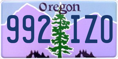 OR license plate 992IZO
