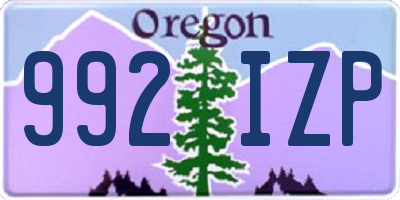 OR license plate 992IZP