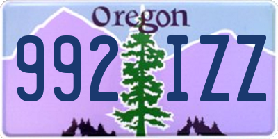 OR license plate 992IZZ
