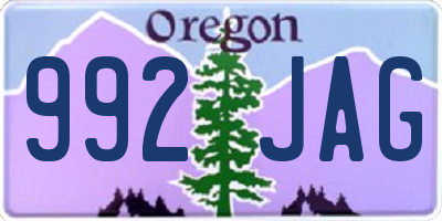 OR license plate 992JAG