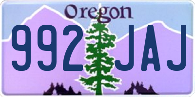 OR license plate 992JAJ