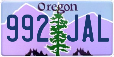 OR license plate 992JAL
