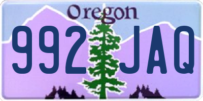 OR license plate 992JAQ