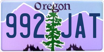 OR license plate 992JAT