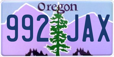 OR license plate 992JAX