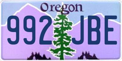 OR license plate 992JBE