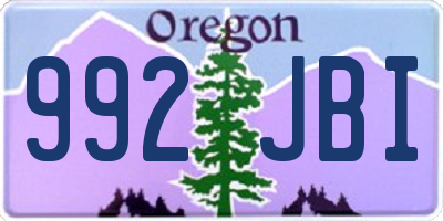 OR license plate 992JBI