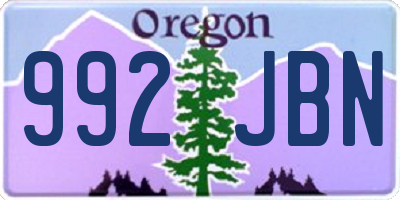 OR license plate 992JBN