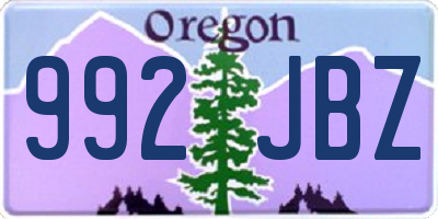 OR license plate 992JBZ