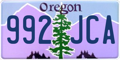 OR license plate 992JCA