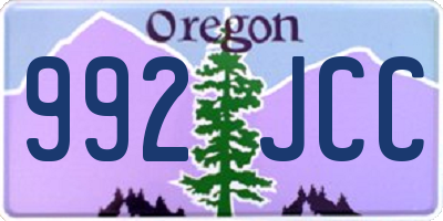 OR license plate 992JCC