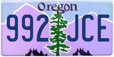 OR license plate 992JCE