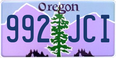 OR license plate 992JCI