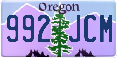 OR license plate 992JCM