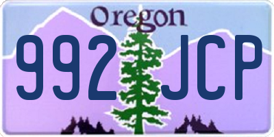 OR license plate 992JCP