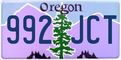 OR license plate 992JCT