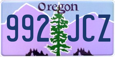 OR license plate 992JCZ