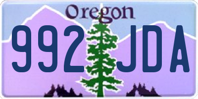 OR license plate 992JDA