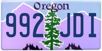 OR license plate 992JDI