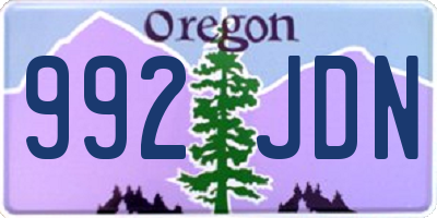 OR license plate 992JDN