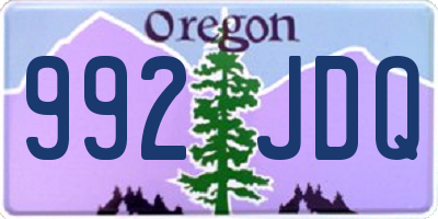 OR license plate 992JDQ