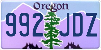 OR license plate 992JDZ